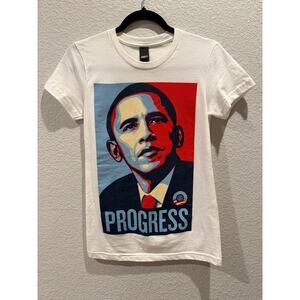 Obey Barack Obama Made in USA "Progress" Tee Size S